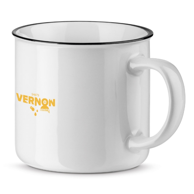 VERNON WHITE. Ceramic mug 360 mL