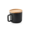 FANGIO. 220 mL ceramic mug with lid and bamboo base