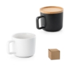 FANGIO. 220 mL ceramic mug with lid and bamboo base