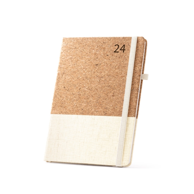 QUENTAL B5. Cork and linen diary