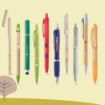 ORGANIC WRITING SHOWCASE. Showcase with 20 ECOlogic ball pens