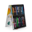 COLOUR WRITING SHOWCASE. Showcase with 20 coloured ball pens