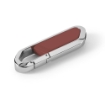 USB retractable flash drive up to 32 GB with carabiner clip