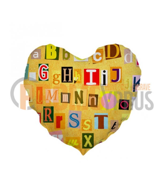 Pillow Polyester Heart 41x39cm