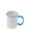 Ceramic Mug Colored Rim+Handle 11oz